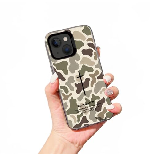 Christian Cross Camo Phone Case Compatible with iPhone 13/14 - color: Camouflage Cross, size: for iPhone 13/14 6.1″