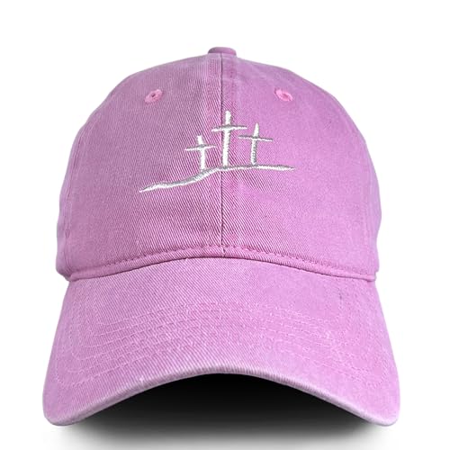 Christmas Embroidered Snapback Baseball Cap for Men Women Cross Adjustable Structured Dad Hat - color: Cross Pink