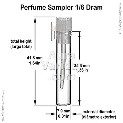 25 PIECES 3/4 ML EMPTY REFILLABLE CLEAR GLASS SAMPLER VIALS WITH CLIP AND APPLICATOR (perfume, cologne, essential oil for purse or pocket) 1/6 dram 0.82ml