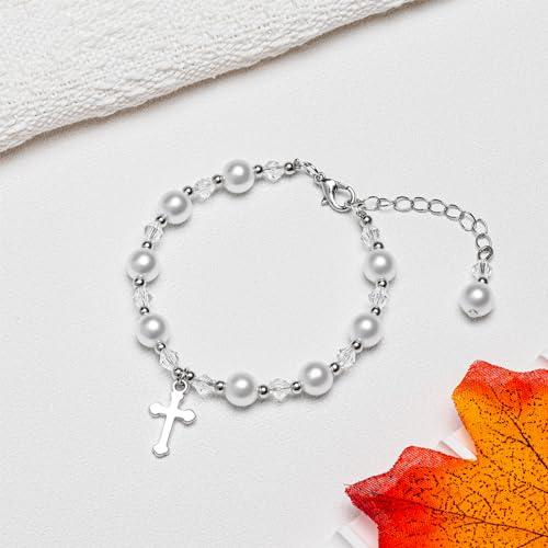 Cross Bracelets First Communion Gifts, Confirmation Gifts, Christening Gifts, Baptism Gifts for Teenage Boys - style: Baptism