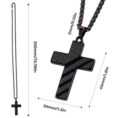 Cross Pendant for Car Rearview Mirror Hanging, Stainless Steel Cross with Drive Safe Message, Meaningful Car Charm Gift for Drivers and Loved Ones (Black) - color: Black