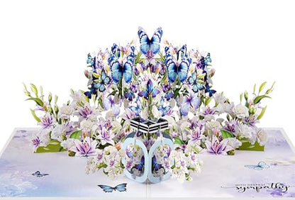 Butterflies Bottle Pop Up Sympathy Cards with Envelopes, Sorry for Your Loss Card, Religious Pop Up Sympathy for Loss of Loved one, Mother, Father, Husband (Butterflies Bottle) - color: Butterflies Bottle