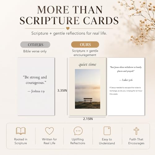52 Bible Verse Cards with Wooden Stand in Gift Box - Christian Encouragement & Affirmation Scripture Cards - Daily Inspirational Prayer Cards for Women - Spiritual Devotional Gift with Gold Foil Accents - color: 52WEEK