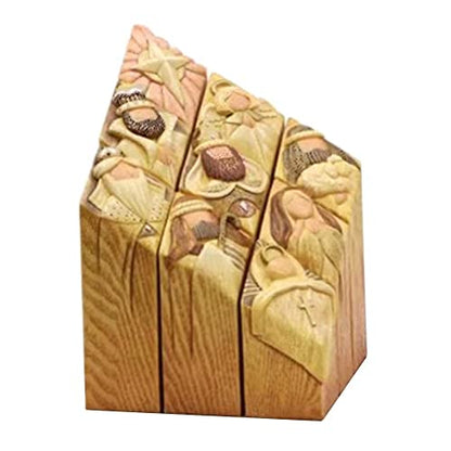 EMUKOEP Statue Heaven Nativity Tree Pillar Statue Craft Statues Desktop Ornament Home Office Restaurant Decoration