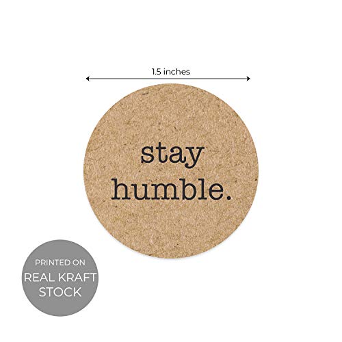 Be Kind Kraft Stickers / 500 Motivational Uplifting Stickers / 6 All Occasion Good Human Label Designs / 1.5" Round Brown Kraft Envelope Seals/Made in The USA - color: Kraft Be Kind