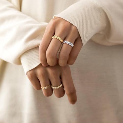 Cross Ring Women 14K Gold Plated Statement Stackable Engagement Christian - color: D-Gold