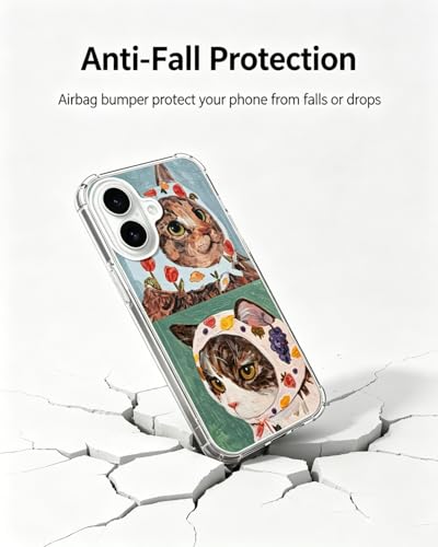 Cute Cat Painting Phone Case Compatible with iPhone 17 - color: Cute Cat