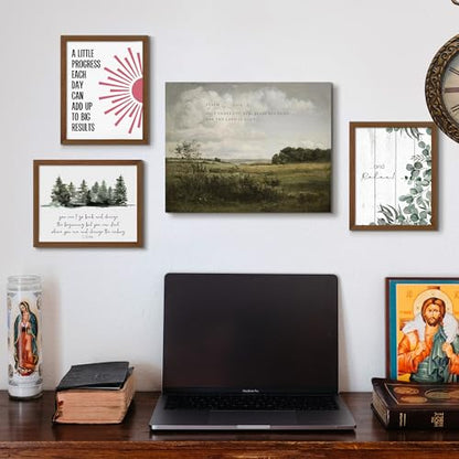 Loomarte Christian Bible Verse Wall Art 8x10 Inch - color: AF24-103-Change Ending, size: 10"L x 8"W