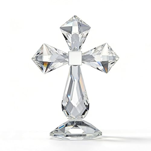 QFkris Clear Crystal Cross Standing Decor - color: Clear