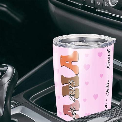 Personalized Grandmother Tumbler Custom Name Nana Insulated cups Travel Coffee Mug with Lids Stainless Steel 20 30 Oz Gifts for Mom Women Grandma Birthday Mothers Day - color: Nana 636