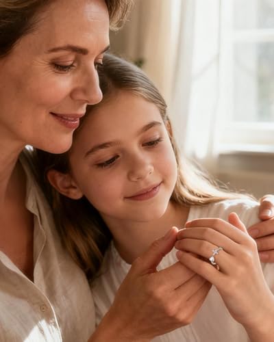 To My Daughter Ring from Mom 925 Sterling Silver Cross Ring Pray on/over/through It Rings Adjustable Anxiety Relief Rings Inspirational Cheer up Birthday Gifts for Daughter - color: A2:to my daughter ring