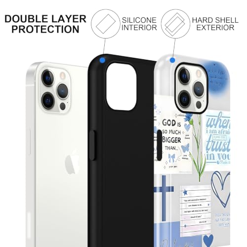 Cute Blue Jesus Christian Phone Case for iPhone 12 Pro Max 6.7'' - color: Blue, size: iPhone 12 Pro Max