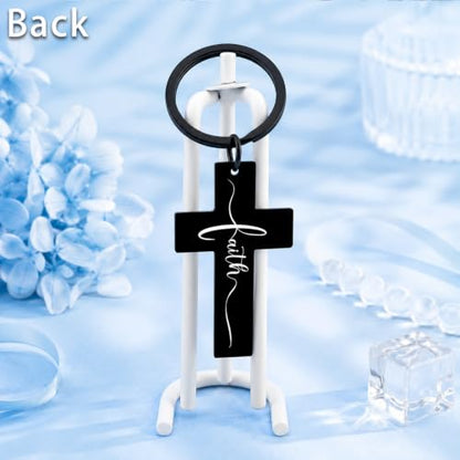 Cross Keychain for Men Bible Verse Christian Gifts Jesus Keychain for Women