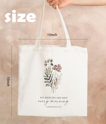 Inspirational Christian Bible Verse Foral Tote Bag for Women - color: Bible10