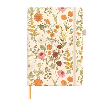 &And Per Se Lined Hardcover Notebook – A5 5.7"x8" College Ruled, 160 Pages, 100gsm Thick Paper – Aesthetic Journal for Women, Gift-Ready Planner, Everyday Writing Notebook (Wild Flowers) - color: a.Wild Flowers, style: Lined with Pattern