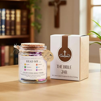 Read Me When Bible Verses Jar, Bible Verse Jar, Christian Gifts for Women - color: Bible Ver Jar