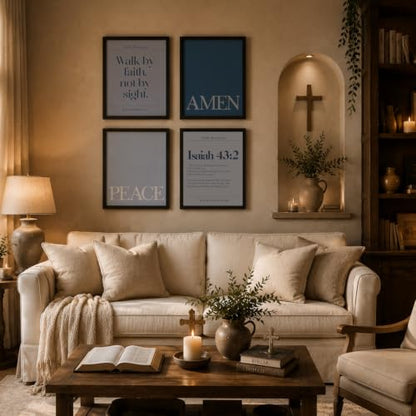 WEFKODO Christian Bible Verse Inspirational Wall Art 8x10 Decor Unframed - color: white-bible1