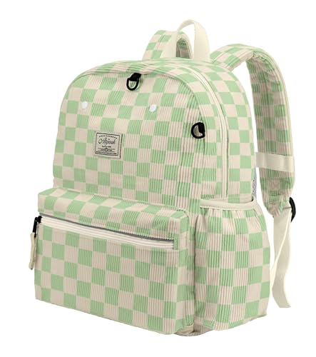 atgark Corduroy Toddler Backpack for Boys Girls Kids Preschool Backpacks - color: Green Chessboard Corduroy, size: Age 2-5 (13.3" H Fit A4 Folder)