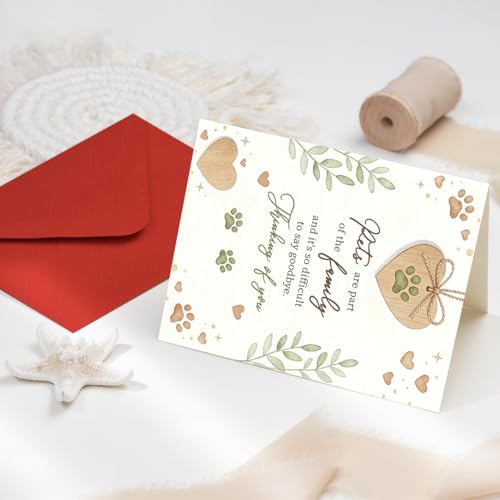 Pet Sympathy Card, Pet Loss Card for Dog Cat - color: BK-051