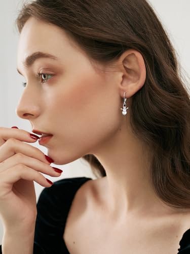 Dorunmo 925 Sterling Silver Dangle Drop Earrings for Women Holiday Earrings Hypoallergenic Halloween Christmas Jewelry Festival Gifts for Women - style: Christmas-Snowman-01