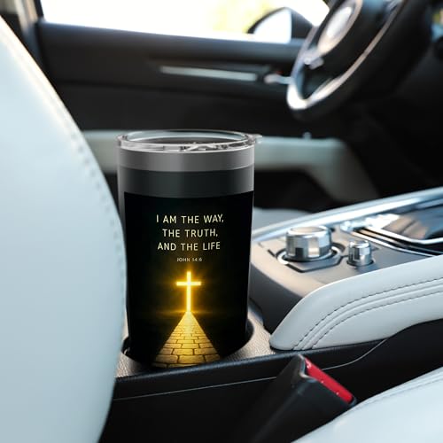 I Am the Way, the Truth, and the Life Powerful John 146 Stainless Steel Insulated Tumbler - color: Black