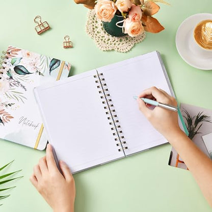 Ruled Notebook/Journal - Journal for Wemon, 8.5" X 6.4" - color: green white