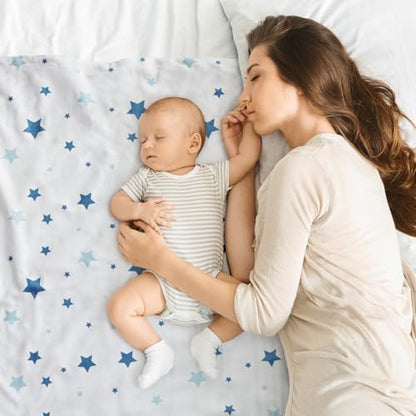 Fleece Baby Blankets for Girls & Boys, Infant Toddler Blanket - color: Navy Blue Star