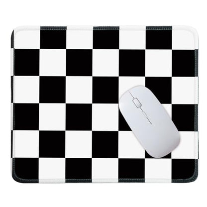 Mouse Pad for Desk with Stitched Edge, Premium Cute Washable Mouse Pads. Computer Mousepad with Non-Slip Rubber Base, Mousepads for Laptop, 9.25x7.75x0.12 inch (Checker Grid) - color: Checker Grid