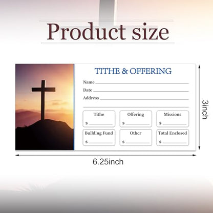 Eaasty 200 Pcs Church Offering Envelopes Bill Size Donation,Cross Style - style: Cross Style