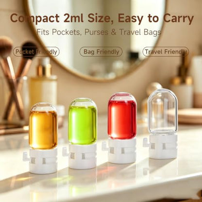 2ml 0.068 fl oz Essential Oil Samples Bottles, 20 Pack, Clear