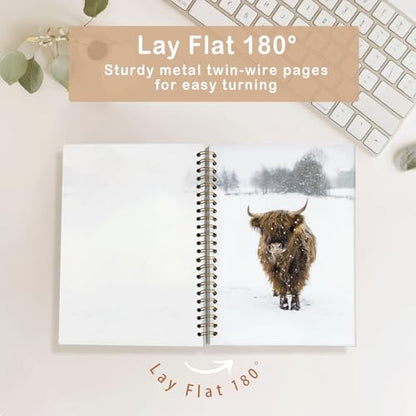 Cow Notebook Journal,Cow Gifts for Women - color: Highland cow