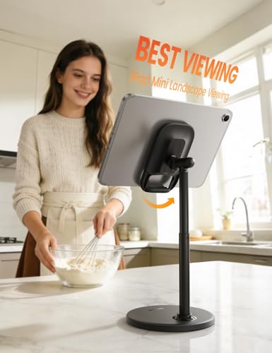 Lamicall Cell Phone Stand for Desk - [Height Angle] Adjustable Phone Holder - color: Black