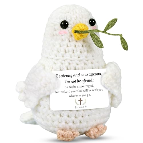 Confirmation Gifts for Women Men, Positive Dove Crochet Religious Easter - style: Be Strong