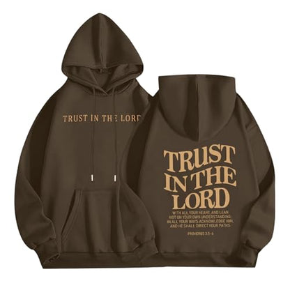 Christian Hoodies for Men Religious Faith Jesus Hoodie - color: Brown, size: Small