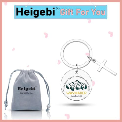 Heigebi Christian Keychain for Women Bible Verse Keychain for Daughter Sister Mom Inspirational Jewelry Christening Keychains - color: Christian Keychain 3