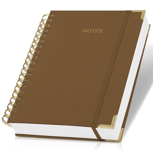Aesthetic Thick Spiral Notebook Journal For Women in B5 - Linen Hardcover - color: Camel, size: B5