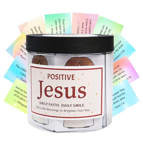 Bible Verse Jar, 100 Inspirational Scripture Cards, Christian Gifts for Women Men Mom Dad Friend Teacher, Birthday Gifts for Women, Christmas Stocking Stuffers