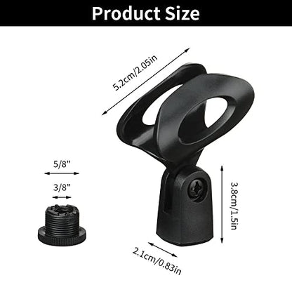 4-Pack Universal Microphone Clip Holder for Handheld Microphones
