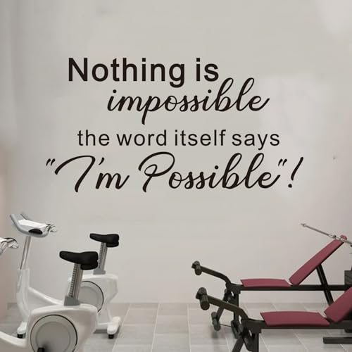 AnFigure Motivational Office Wall Decals: Vinyl Inspiration Quotes Removable Vinyl Wall Stickers for Entrepreneurs and Fitness Enthusiasts in Workspace and Gym Decor X-Large - size: X-Large
