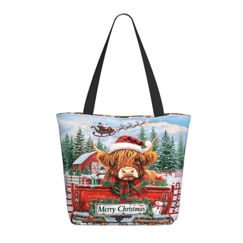 Funny Christian Tote Bags For Women With Zipper Christian Gifts For Work Gym Travel Beach Women With Large Capacity - color: Christmas