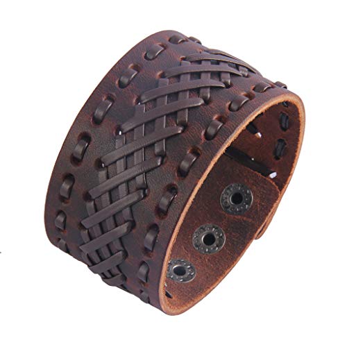 Jeilwiy Punk Rock Gothic Black Rivet Leather Spiked Necklace Collar Neckband Leather Choker Necklace for Women Mom Gifts Adjustable - color: Viking bracelet