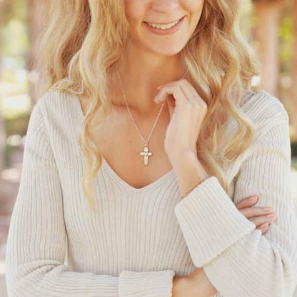 Sterling Silver Cross Pendant Necklace Faith Jewelry Gift For Him and Her - color: Cross Of Faith