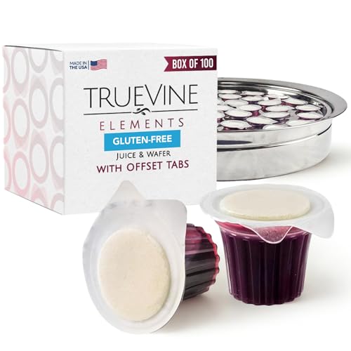 TrueVine Elements Gluten-Free Prefilled Communion Cups & Wafer Set (100 Ct) - size: 100 Count (Pack of 1)