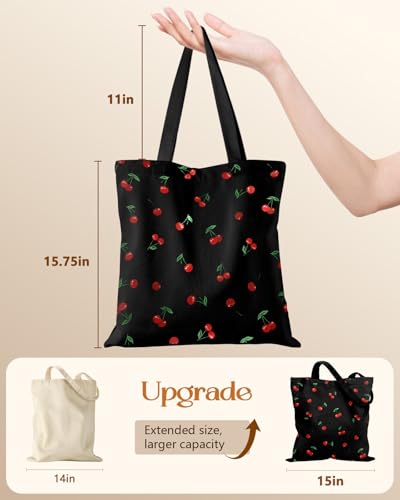 Miss Adola Canvas Tote Bag with Zipper for Women - color: Black Cherry