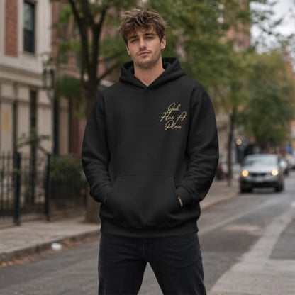 Christian God Hoodie for Men Jesus Faith Religious Bible Verse Hoodies Inspirational Graphic Fleece Sweatshirt - color: Black, size: Large