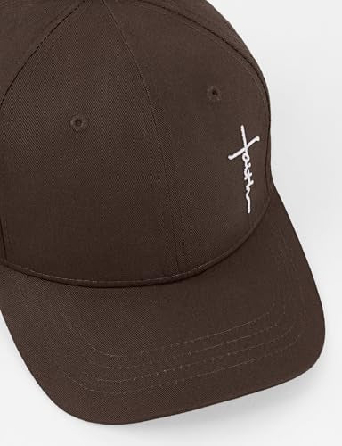 Christian Jesus Hats for Men & Women - Cross Logo Faith Baseball Caps - Ideal Religious Gifts for Thanksgiving and Christmas - color: Brown