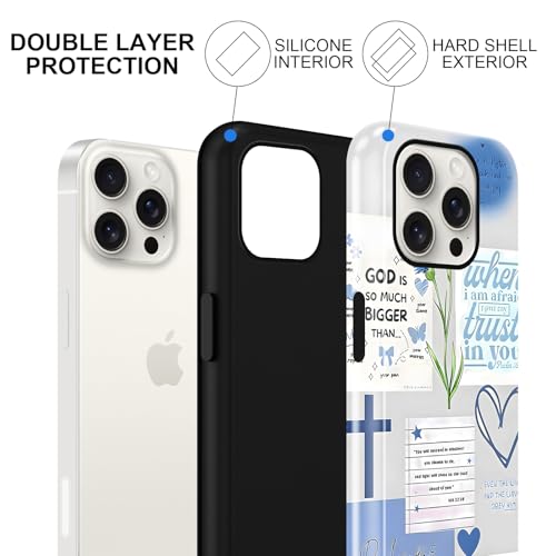 Cute Blue Jesus Christian Phone Case for iPhone 15 Pro Max 6.7'' - color: Blue, size: iPhone 15 Pro Max