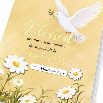 Religious Sympathy Card for Loss of Loved (White Dove & Daisy) - color: 1-Pigeon