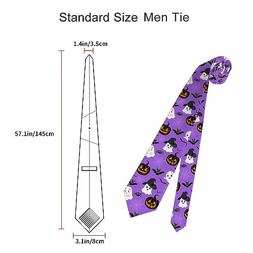 Men's Ties Novelty Tie Necktie for Men Teen Boys Multicolor Tie Party Holiday Thanksgiving Christmas - color: Halloween