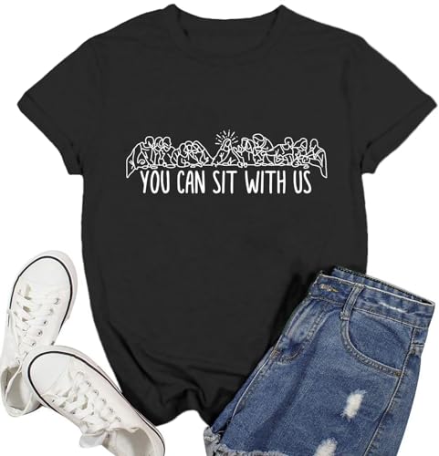 Christian Shirt for Women Bible Verse T-Shirts Faith Blessed Inspirational Shirts - color: Black, size: XX-Large